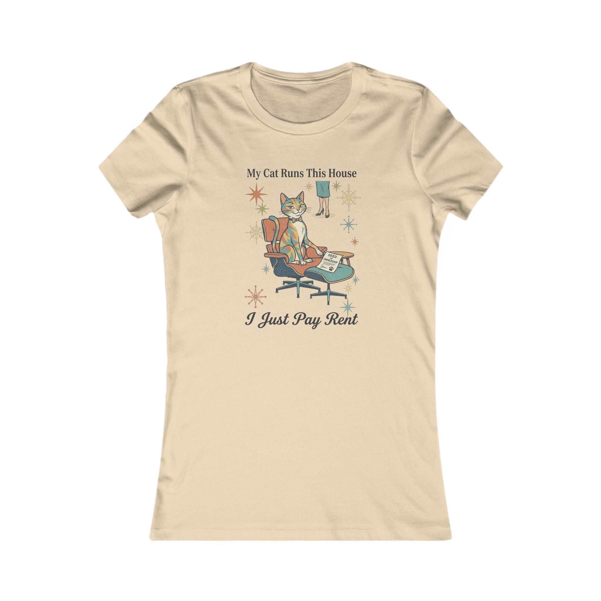 My Cat Runs This House Tee — Funny Women's Cat Lover T‑Shirt