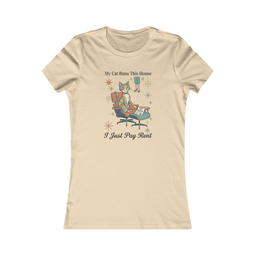 My Cat Runs This House Tee — Funny Women's Cat Lover T‑Shirt