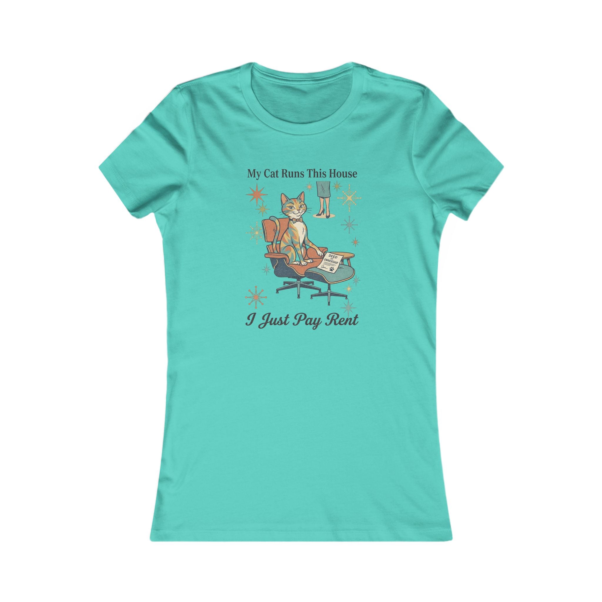 My Cat Runs This House Tee — Funny Women's Cat Lover T‑Shirt