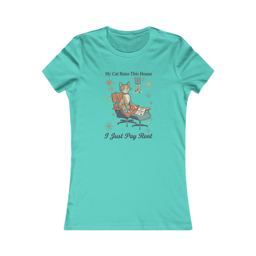 My Cat Runs This House Tee — Funny Women's Cat Lover T‑Shirt