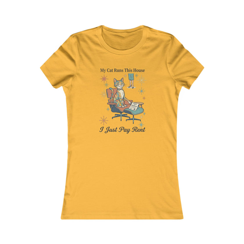 My Cat Runs This House Tee — Funny Women's Cat Lover T‑Shirt