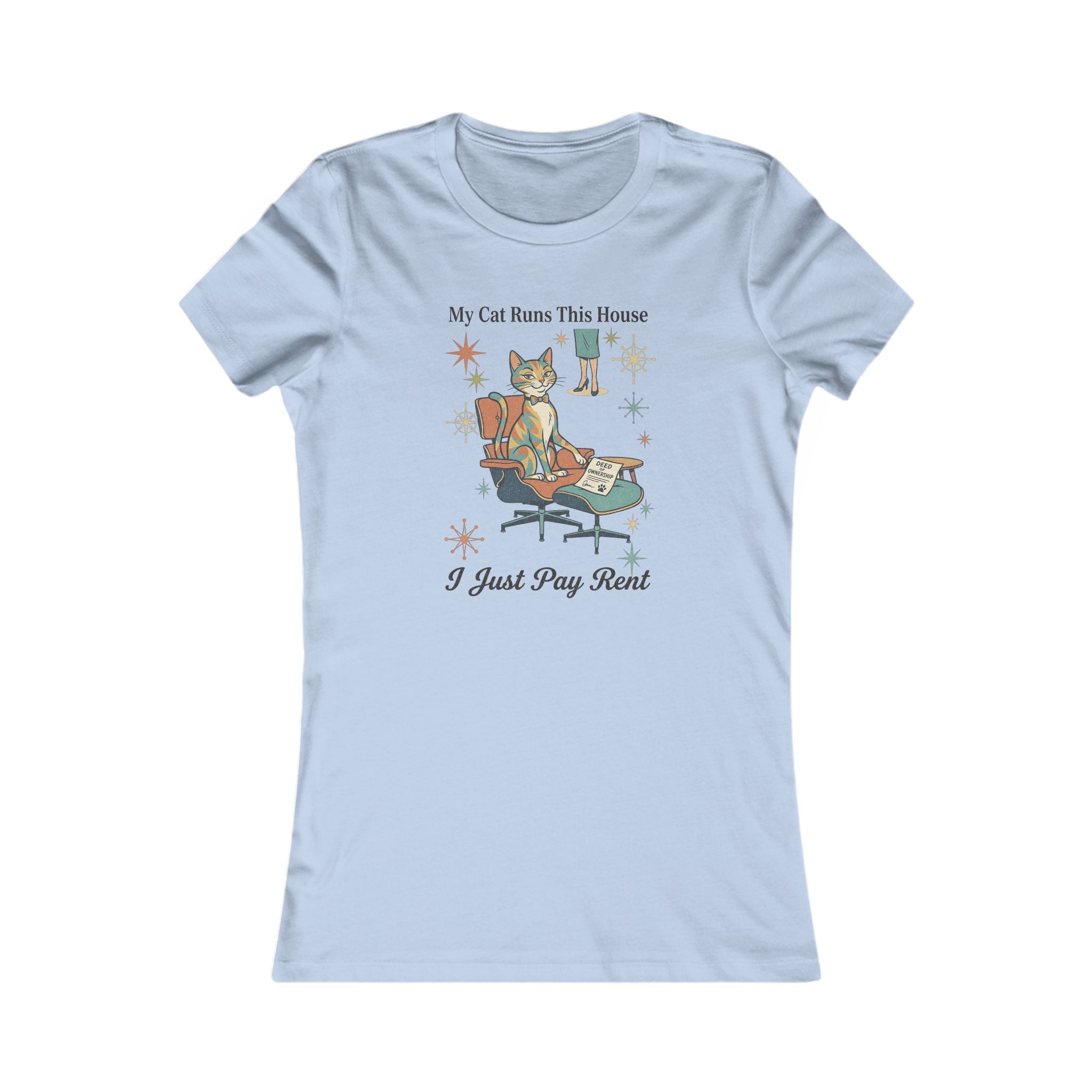 My Cat Runs This House Tee — Funny Women's Cat Lover T‑Shirt