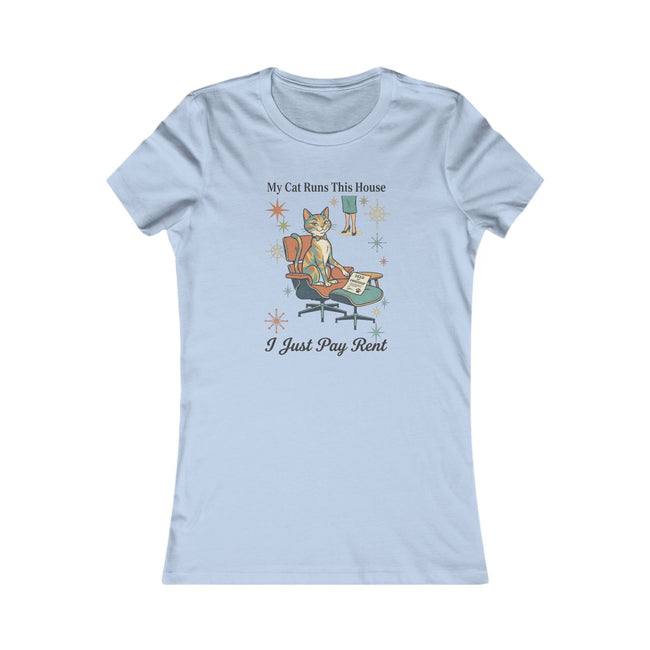 My Cat Runs This House Tee — Funny Women's Cat Lover T‑Shirt