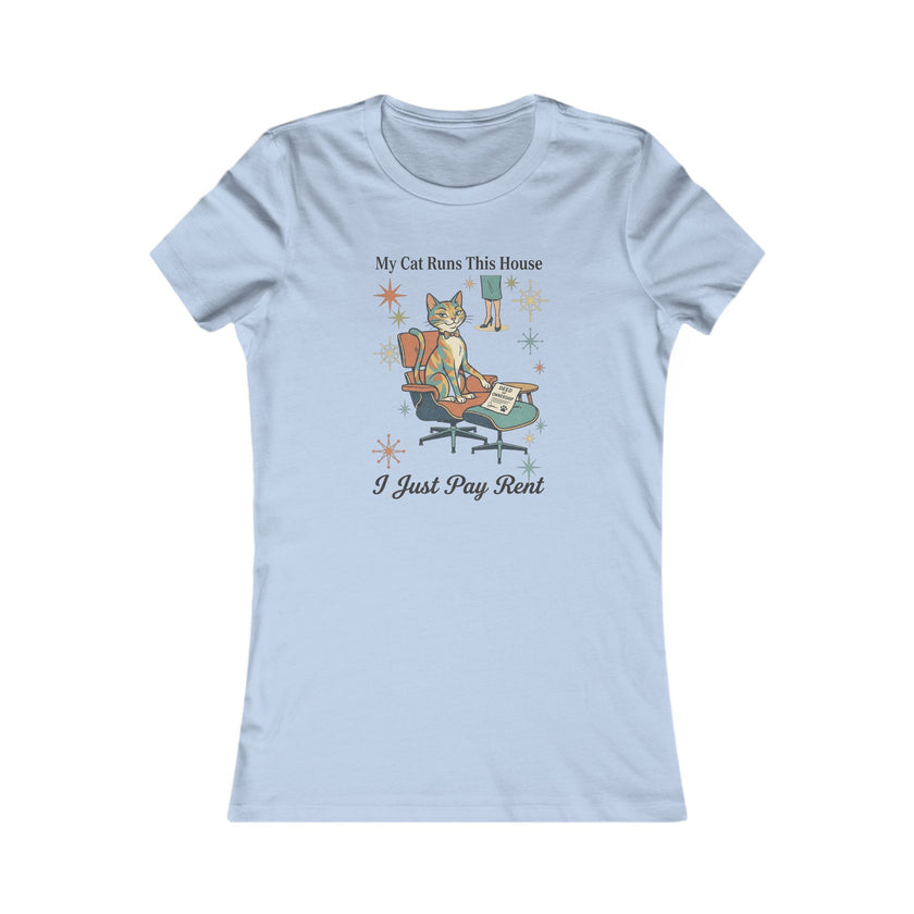 My Cat Runs This House Tee — Funny Women's Cat Lover T‑Shirt