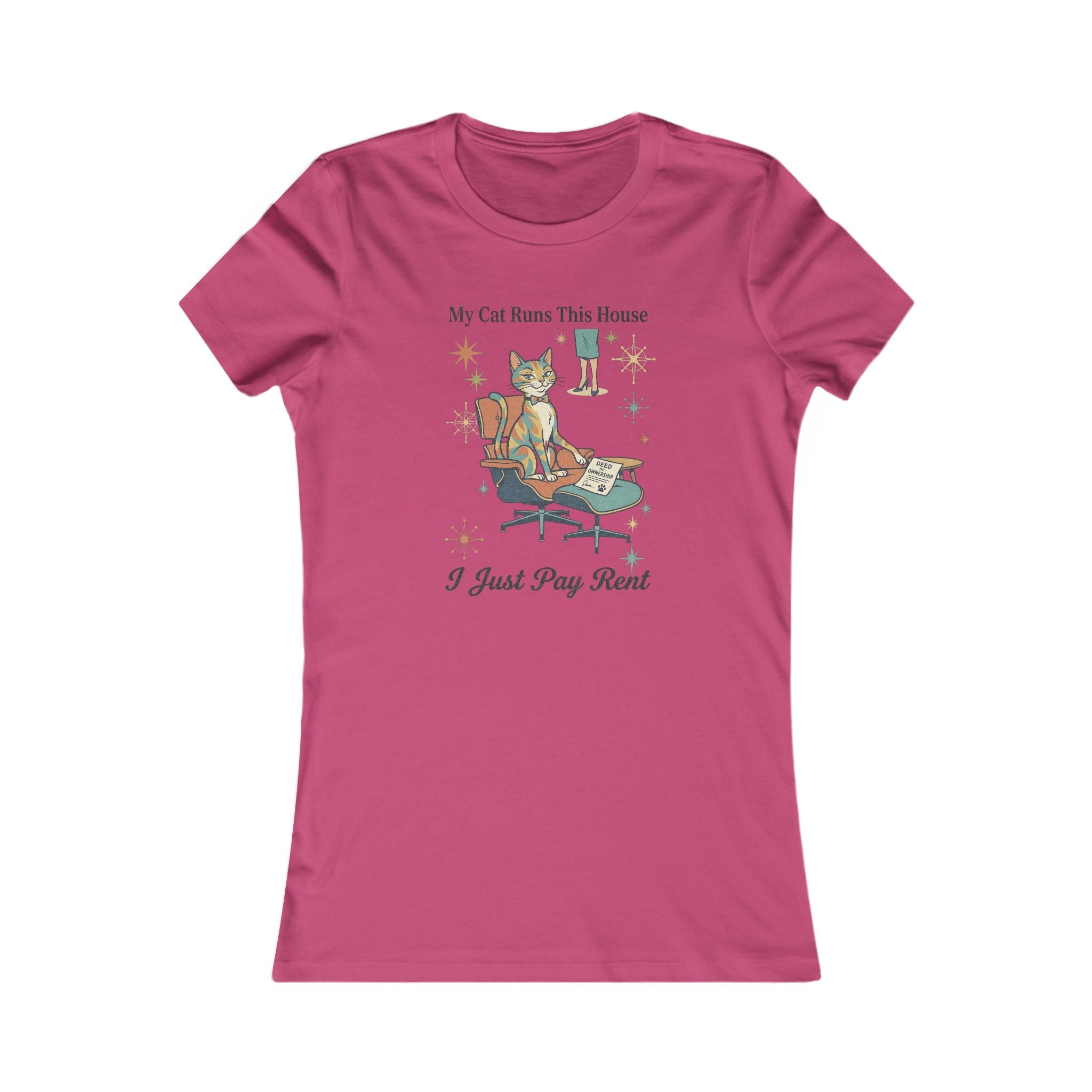 My Cat Runs This House Tee — Funny Women's Cat Lover T‑Shirt