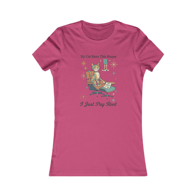 My Cat Runs This House Tee — Funny Women's Cat Lover T‑Shirt