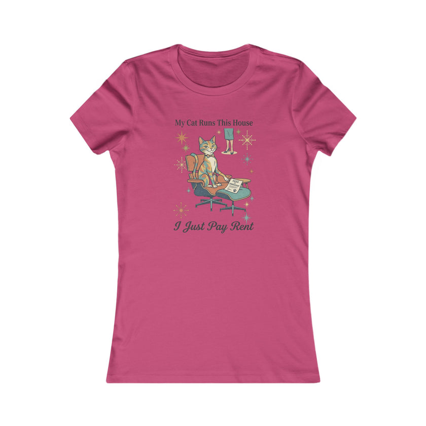 My Cat Runs This House Tee — Funny Women's Cat Lover T‑Shirt