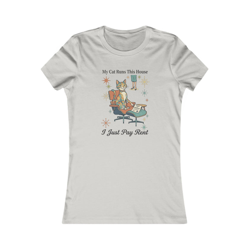 My Cat Runs This House Tee — Funny Women's Cat Lover T‑Shirt