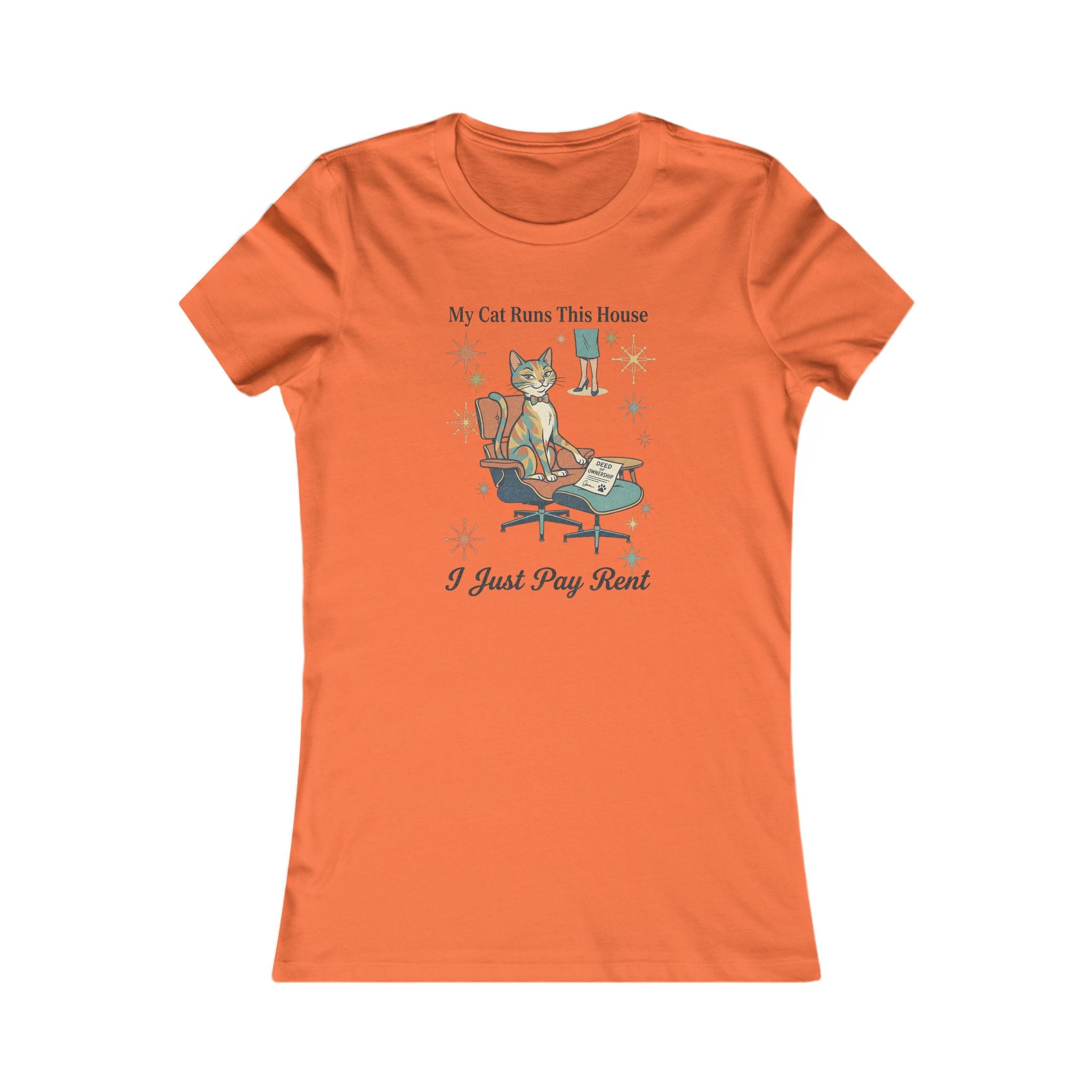 My Cat Runs This House Tee — Funny Women's Cat Lover T‑Shirt
