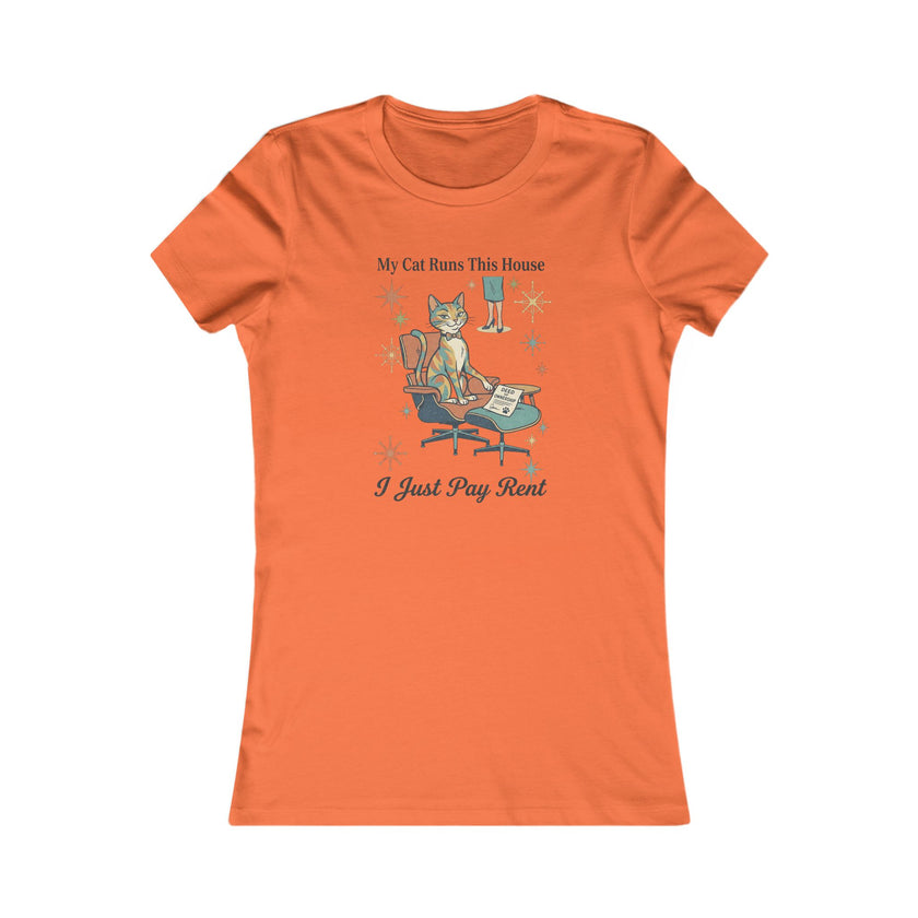 My Cat Runs This House Tee — Funny Women's Cat Lover T‑Shirt