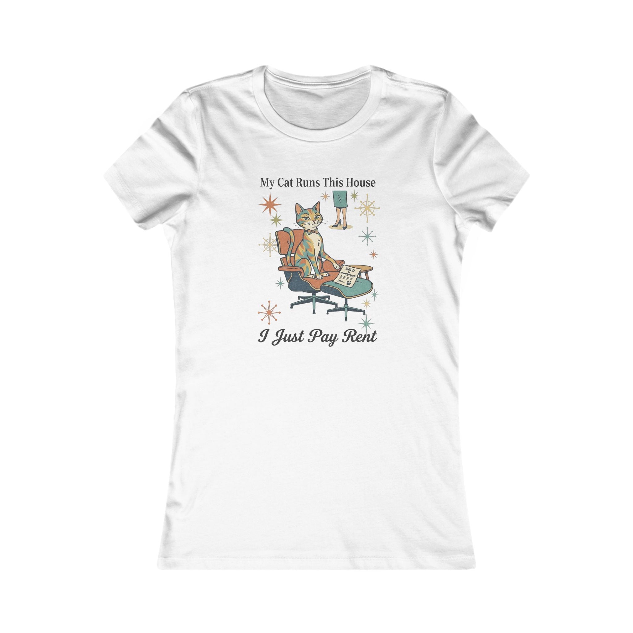 My Cat Runs This House Tee — Funny Women's Cat Lover T‑Shirt