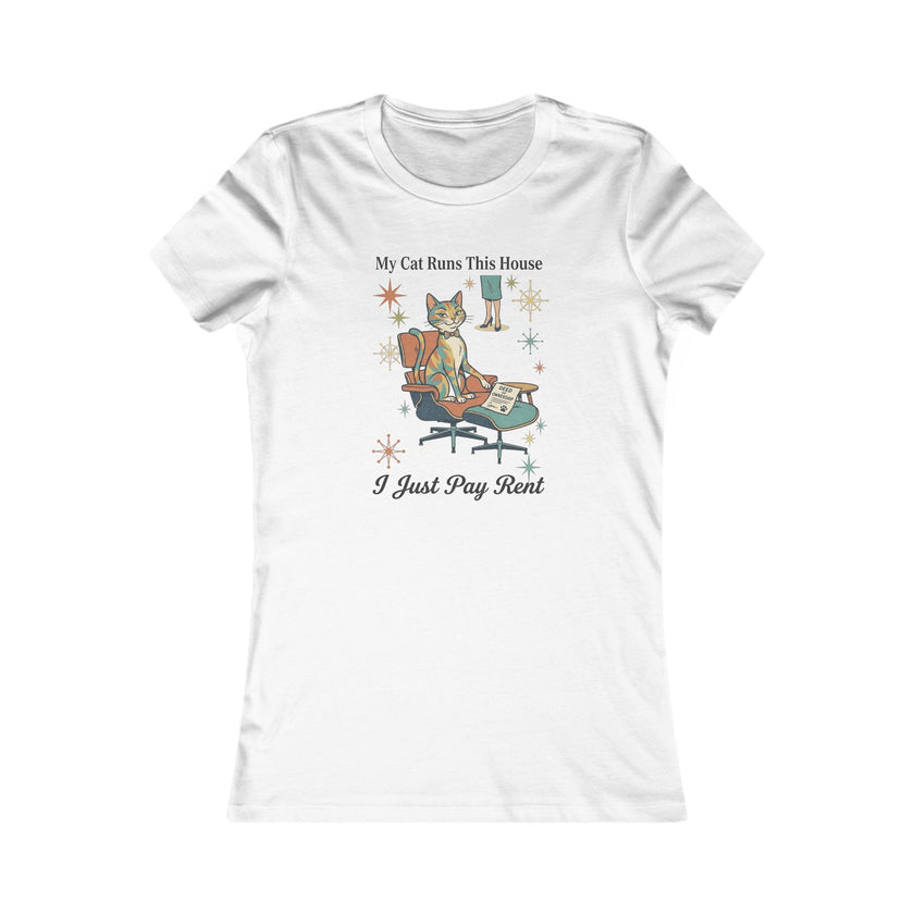 My Cat Runs This House Tee — Funny Women's Cat Lover T‑Shirt
