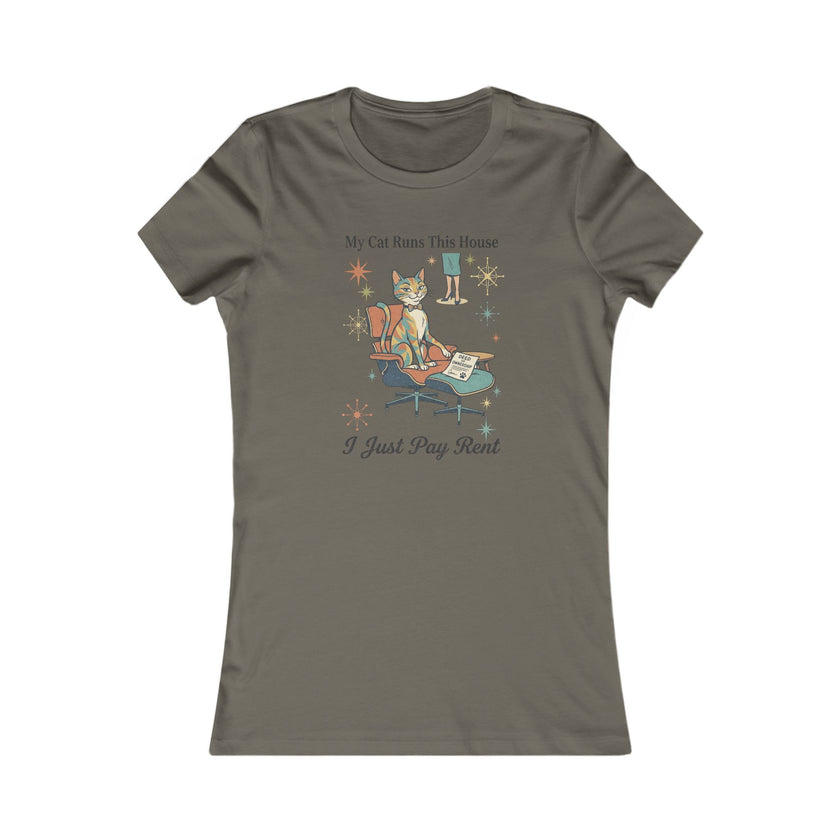 My Cat Runs This House Tee — Funny Women's Cat Lover T‑Shirt