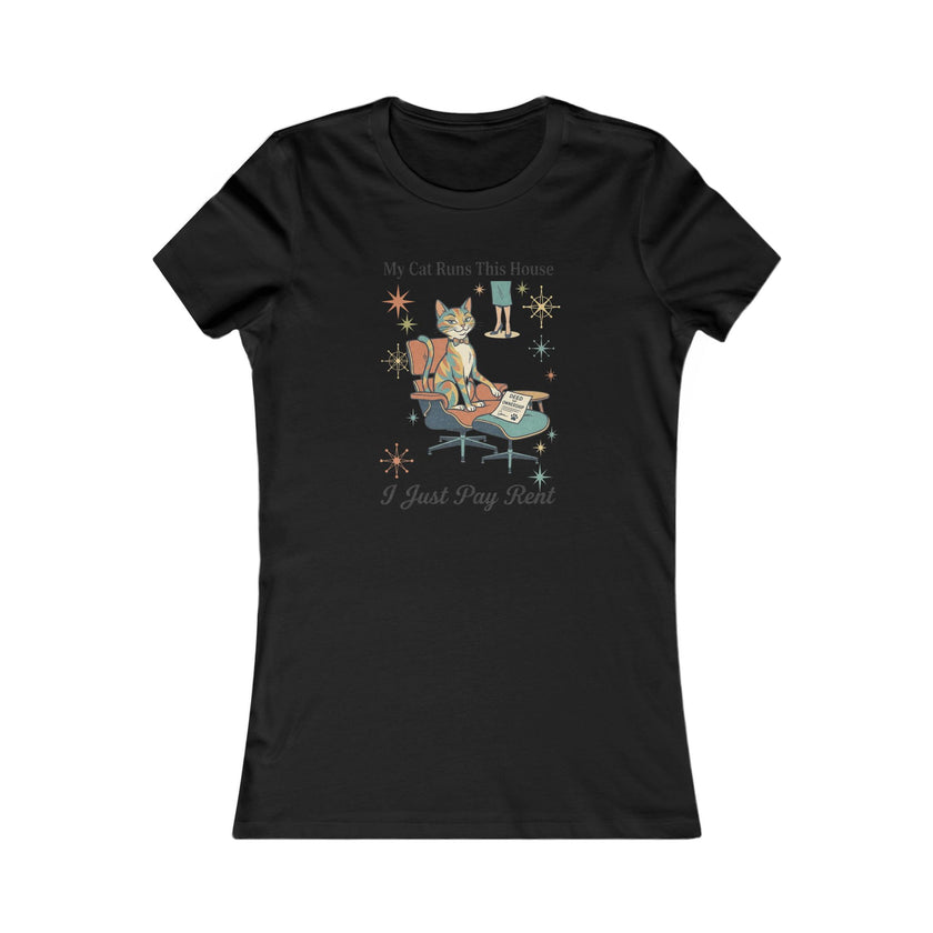 My Cat Runs This House Tee — Funny Women's Cat Lover T‑Shirt