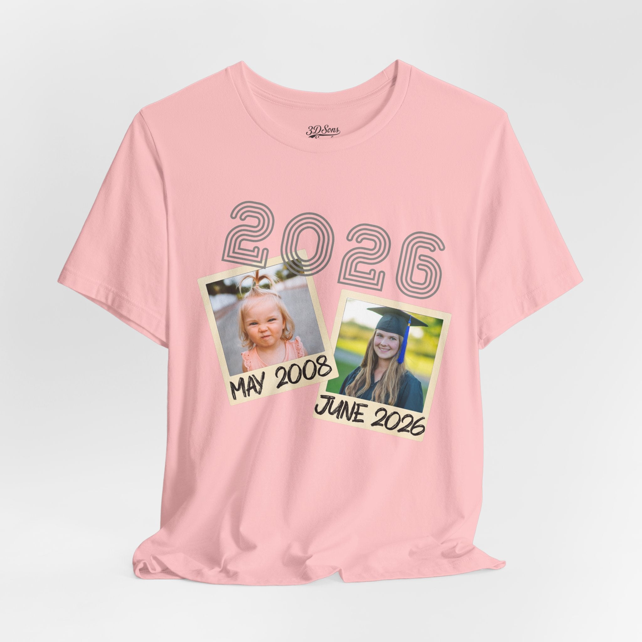 Personalized Custom Graduation & Parent Gift - Throwback Photo Memory Tee