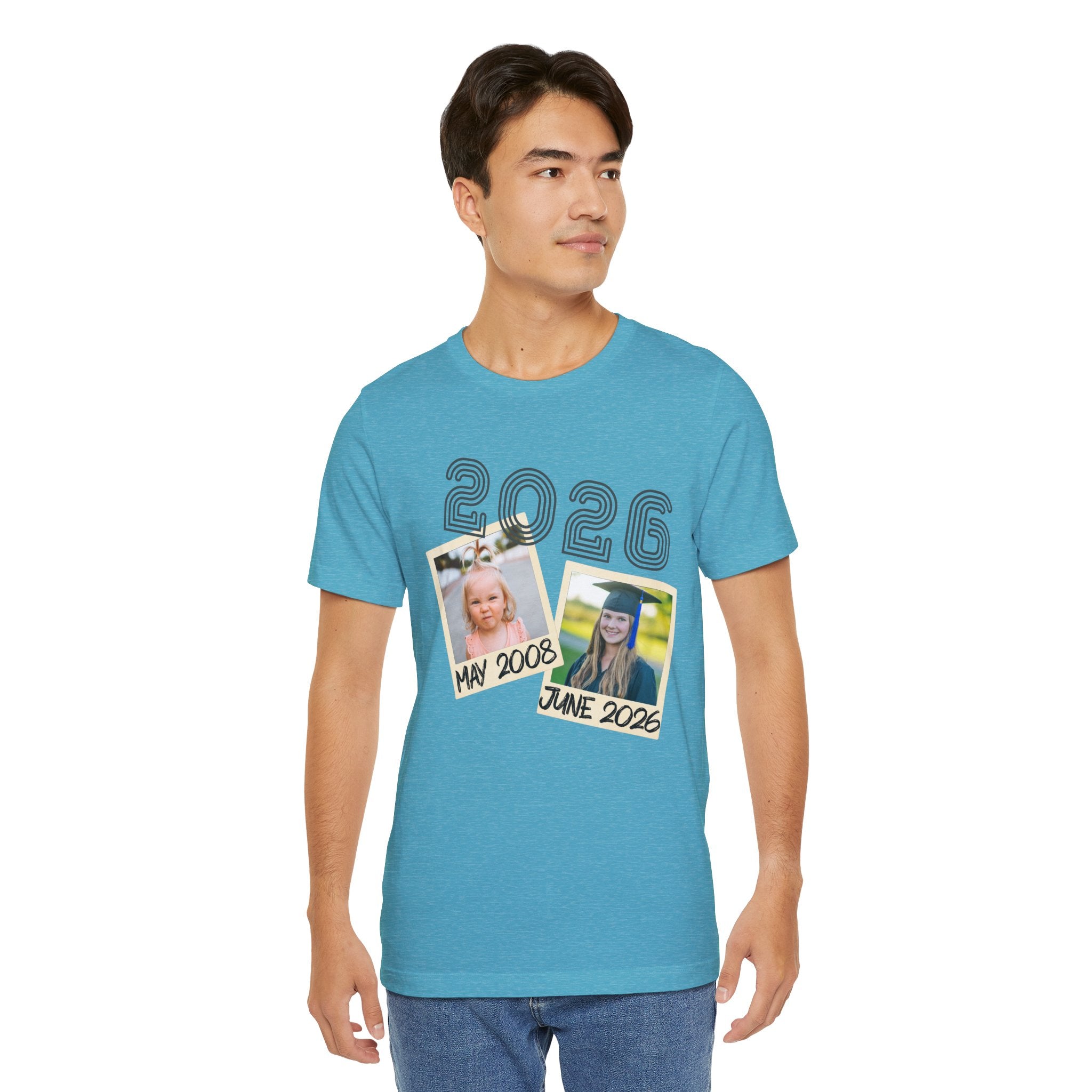 Personalized Custom Graduation & Parent Gift - Throwback Photo Memory Tee