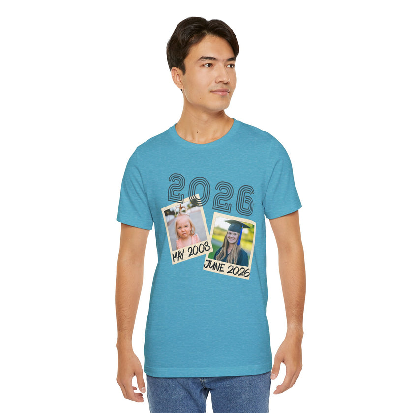 Personalized Custom Graduation & Parent Gift - Throwback Photo Memory Tee