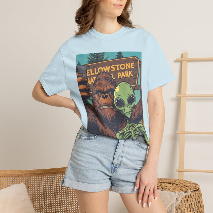 Alien & Bigfoot Yellowstone T-Shirt