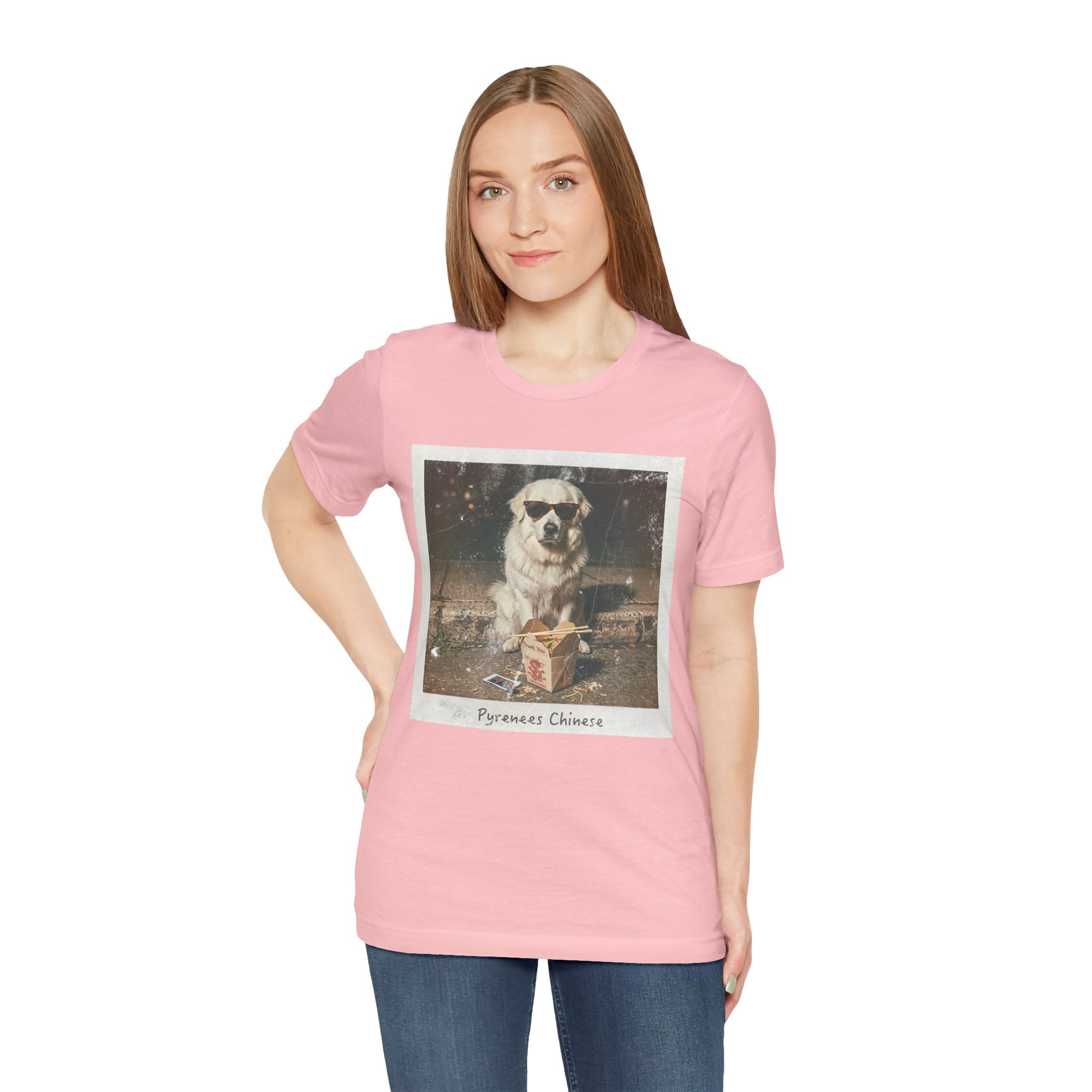Pyreneese Chin Photo Tee — Vintage Pup Graphic T-Shirt