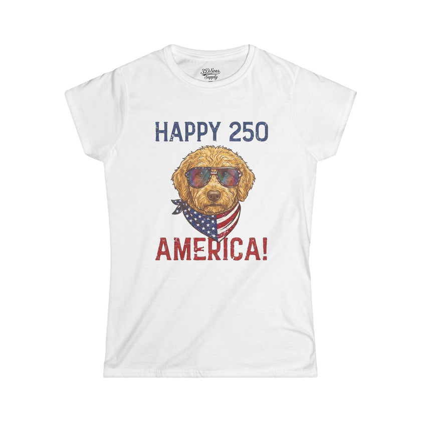 Women's Patriotic Dog Tee 