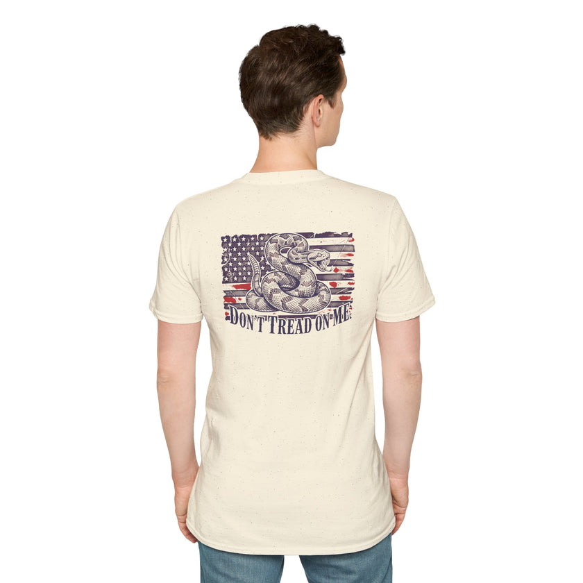 Dont Tread On Me Flag Tee Shirt American Gadsden Patriotic Independence Day Tee