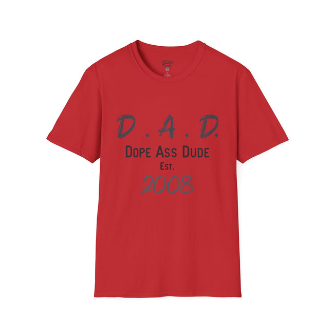 Dope Ass Dude Dad T-Shirt — D.A.D. Typography Father's Day Tee (Personalizable)