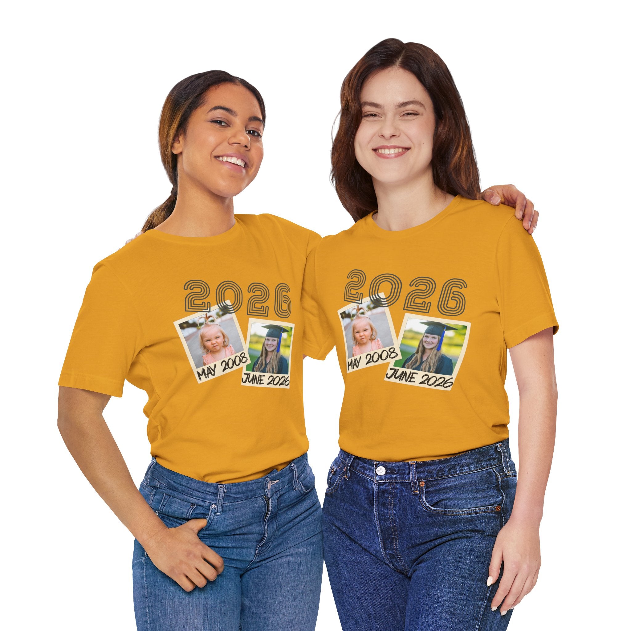 Personalized Custom Graduation & Parent Gift - Throwback Photo Memory Tee