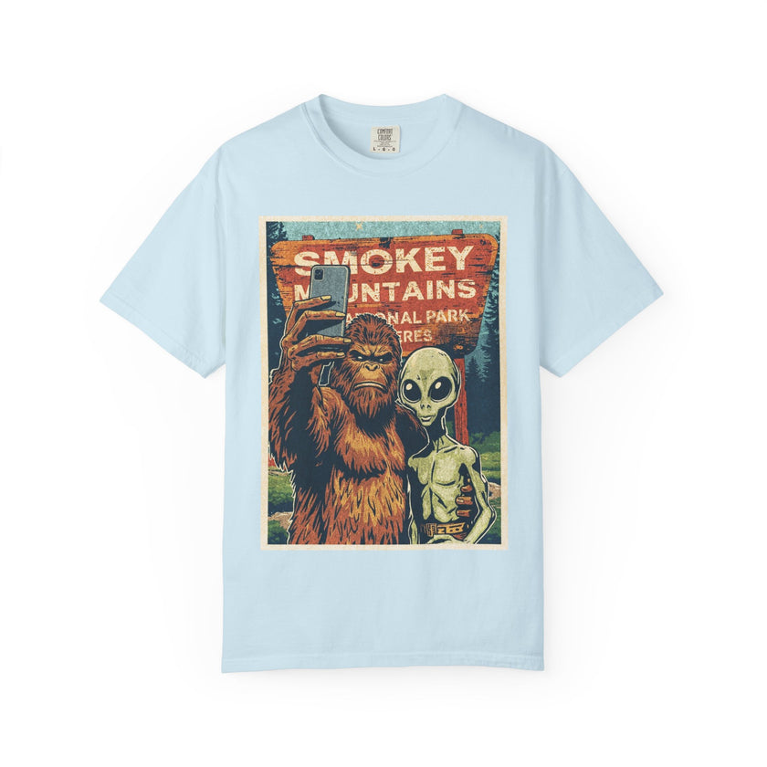 Smoky Mountains Alien & Bigfoot T-shirt — National Park Adventure Tee