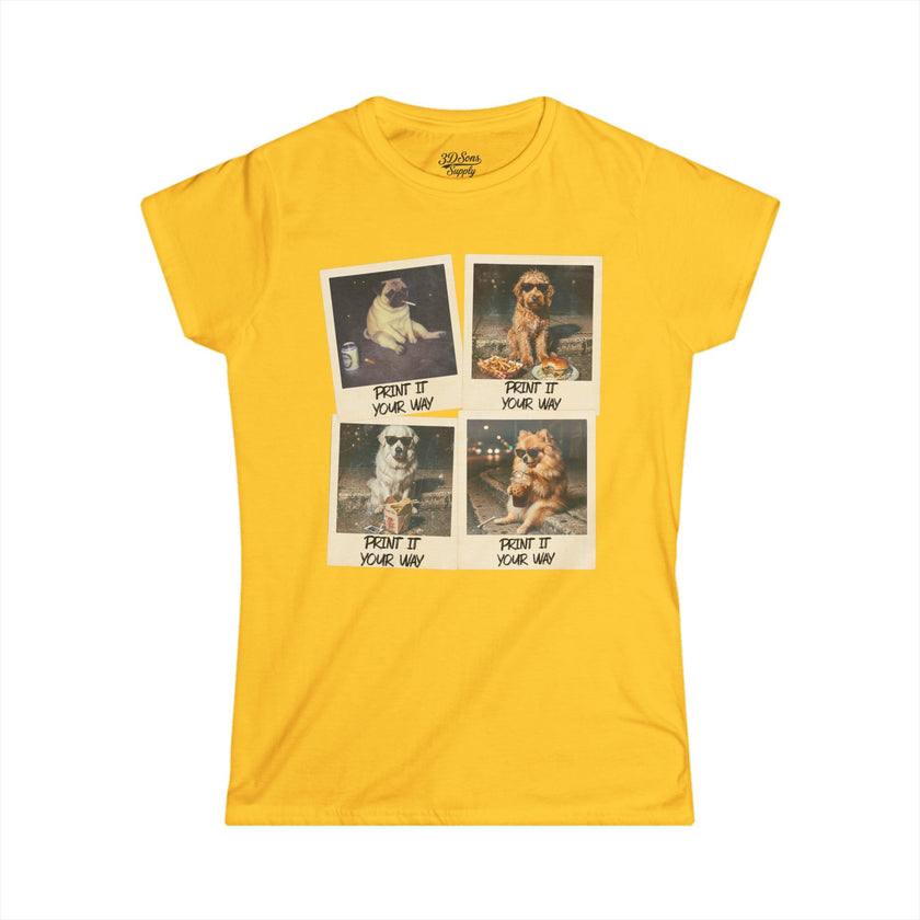 Personalized Polaroid Photo Tee — Custom 4-Image Collage