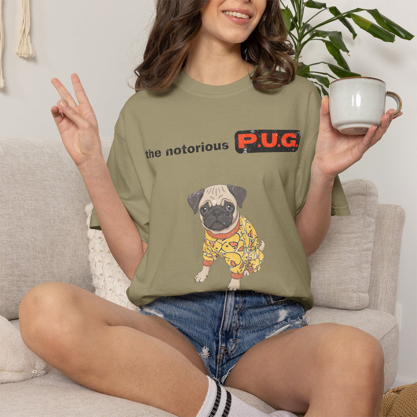 The Notorious P.U.G. T-Shirt — 'Ready for Bed' Pug Graphic Tee
