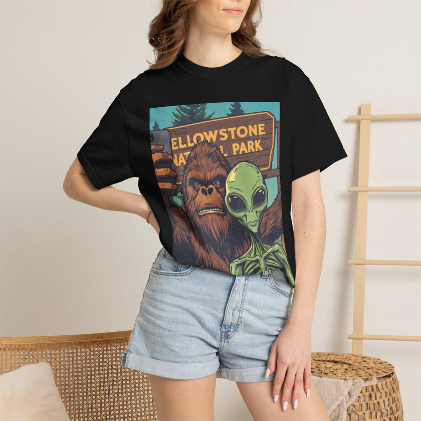 Alien & Bigfoot Yellowstone T-Shirt