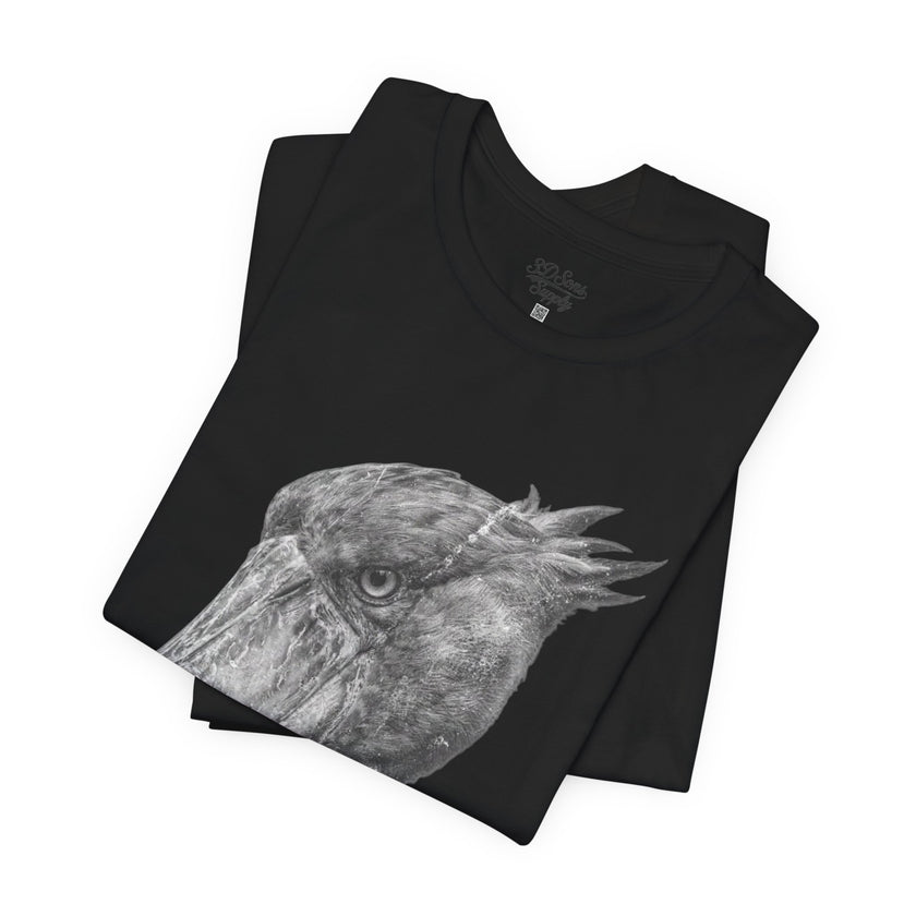Smoking Shoebill Stork T-Shirt — Quirky Bird Graphic Tee