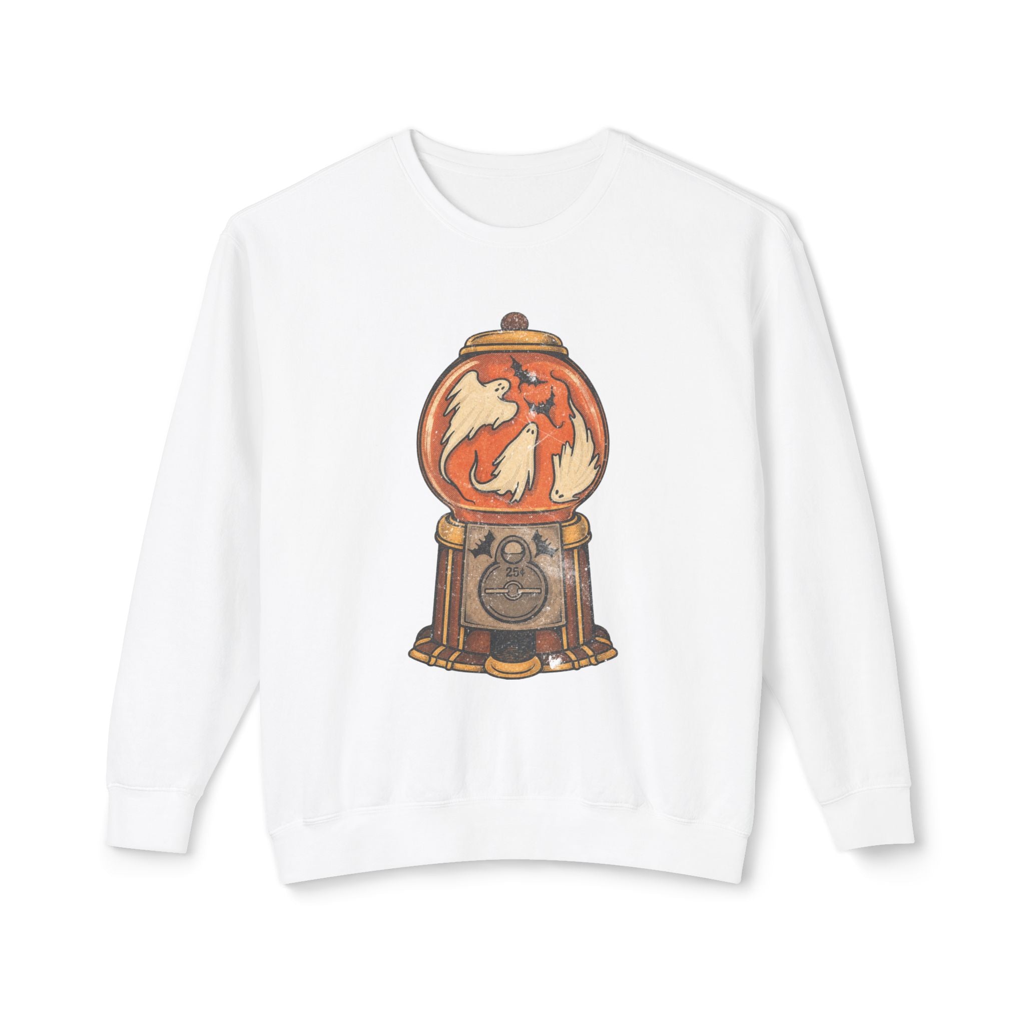Ghost and Devil Gumball Machine Sweatshirt | Halloween Spooky Illustration