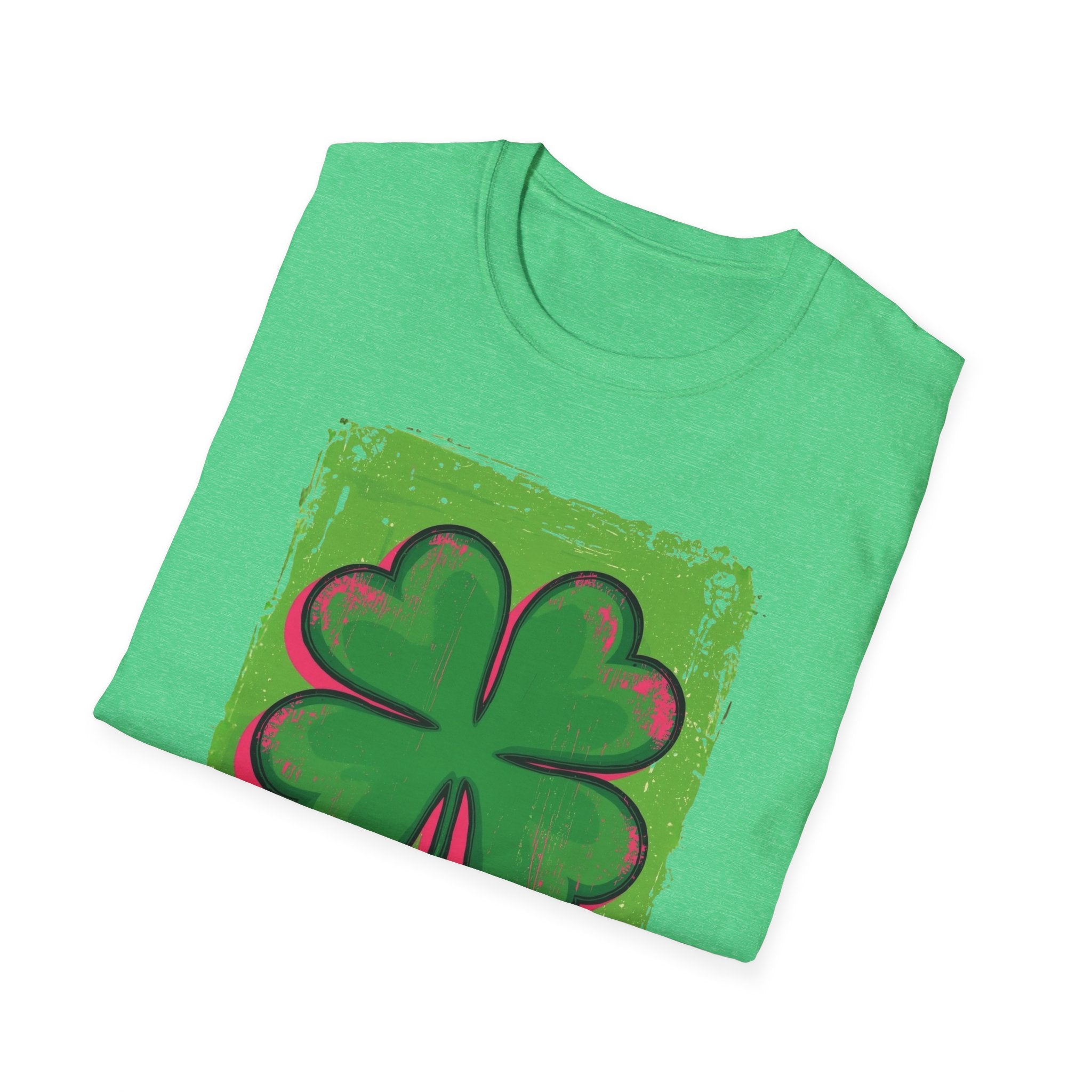 Green Four Leaf Clover Lucky Tee Shirt, St. Patrick's Day Shamrock Tee Women
