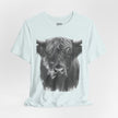 Highland Cow Smoking Tee — Vintage Highland Cattle Graphic T-Shirt