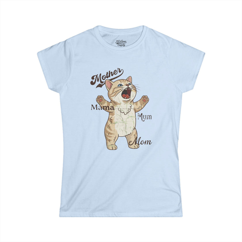 Mother's Day Kitten Mama T-Shirt — Mother's Day Kitty Cat Mom Tee