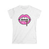 Hot Pink Vampire Lips Women's Tee | Graphic Short Sleeve Shirt