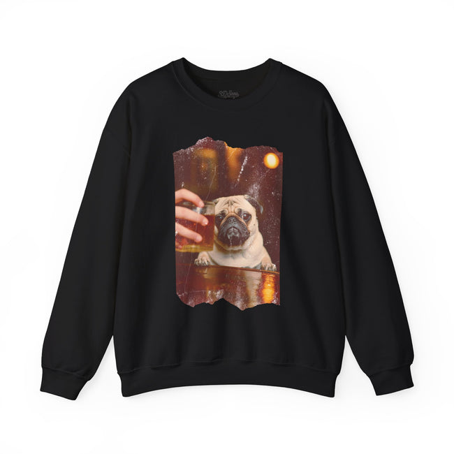 Drunk Pug Crewneck Sweatshirt