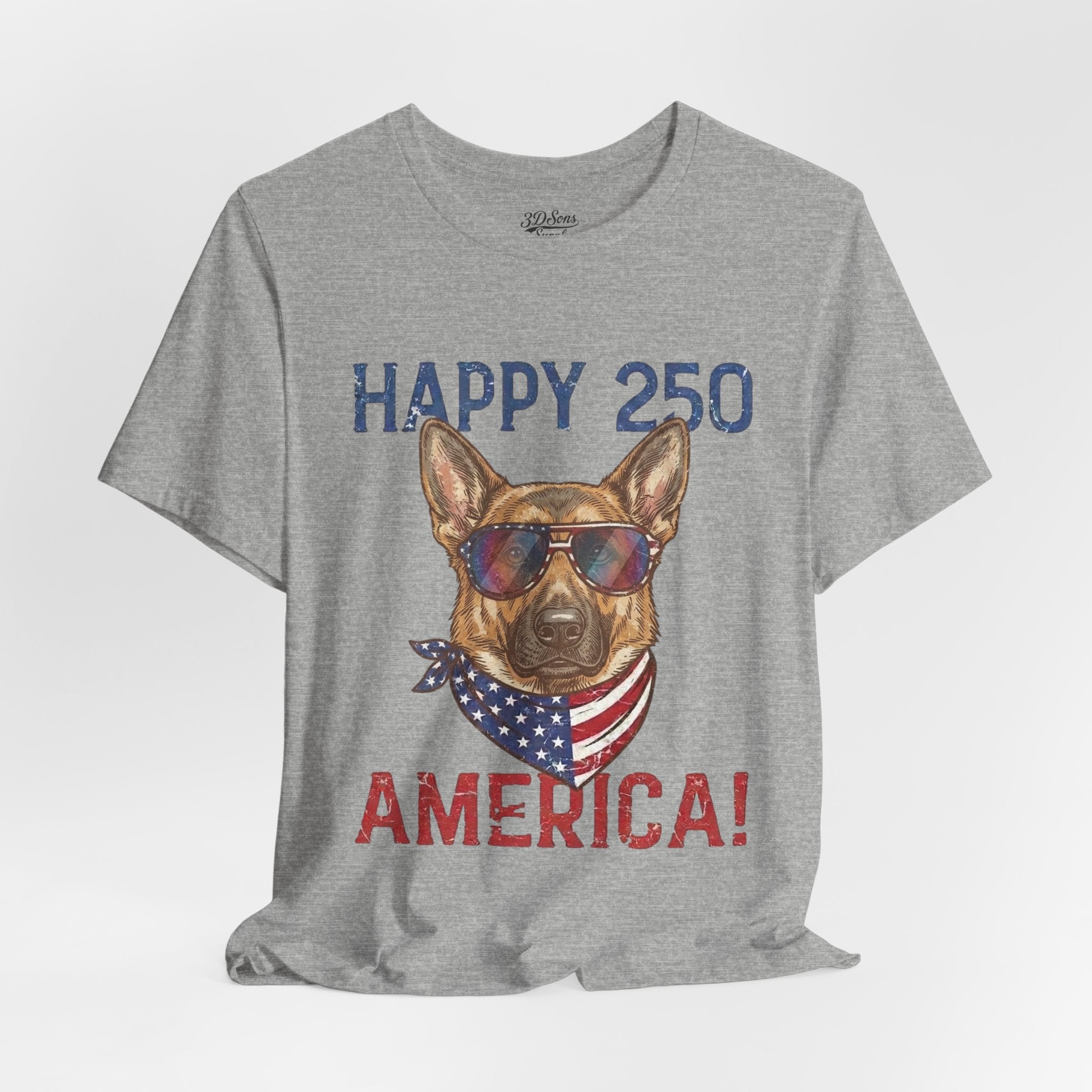 Happy 250 America! German Shepherd 4th of July T-Shirt