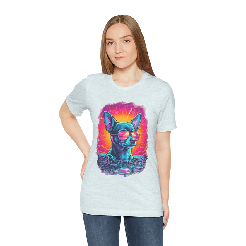 Chihuahua Vice City Retro Tee — 90s Vintage Dog Graphic T-Shirt