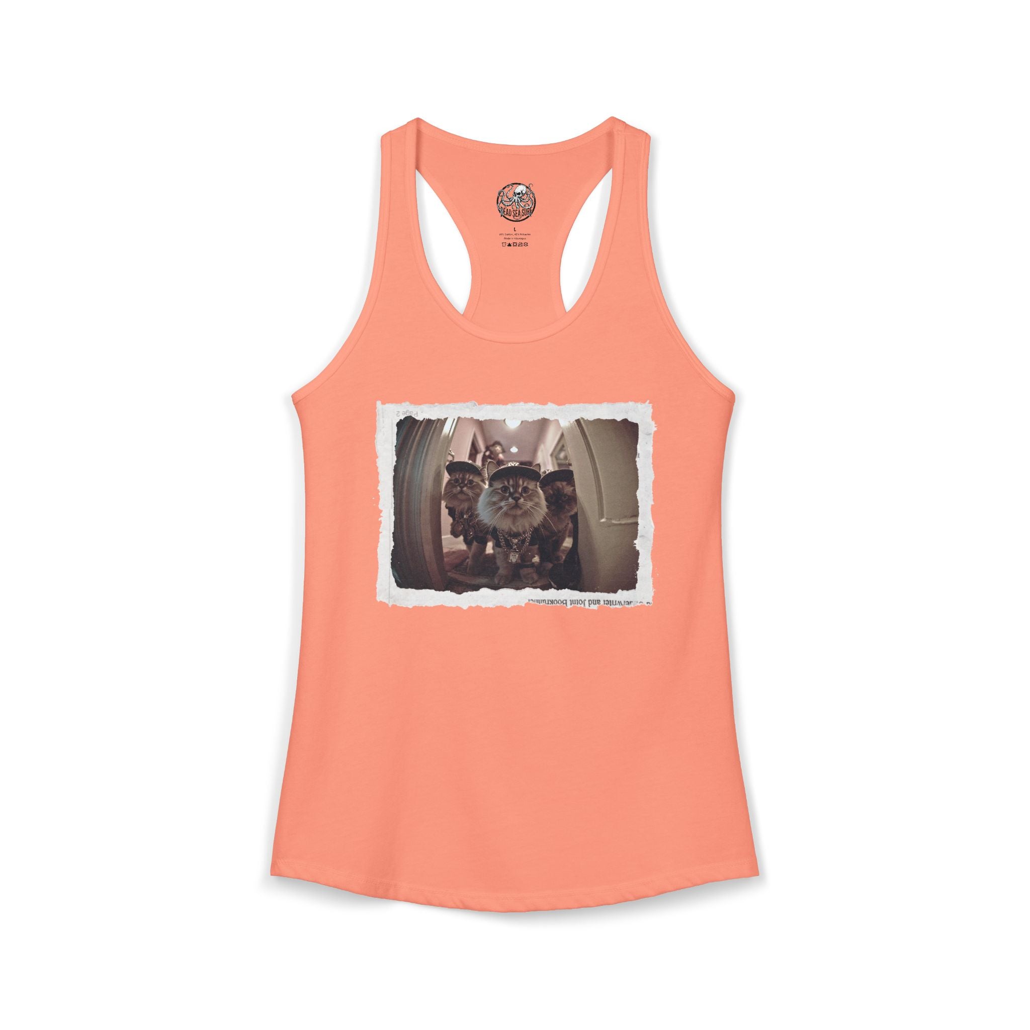 Hip Hop Cats Graphic Tank | Funny Women's Racerback Cat Tee – 3D Sons Supply Co