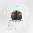 Chaos Coordinator Off Duty Hiking T-Shirt — Vintage Sunset Adventure Tee