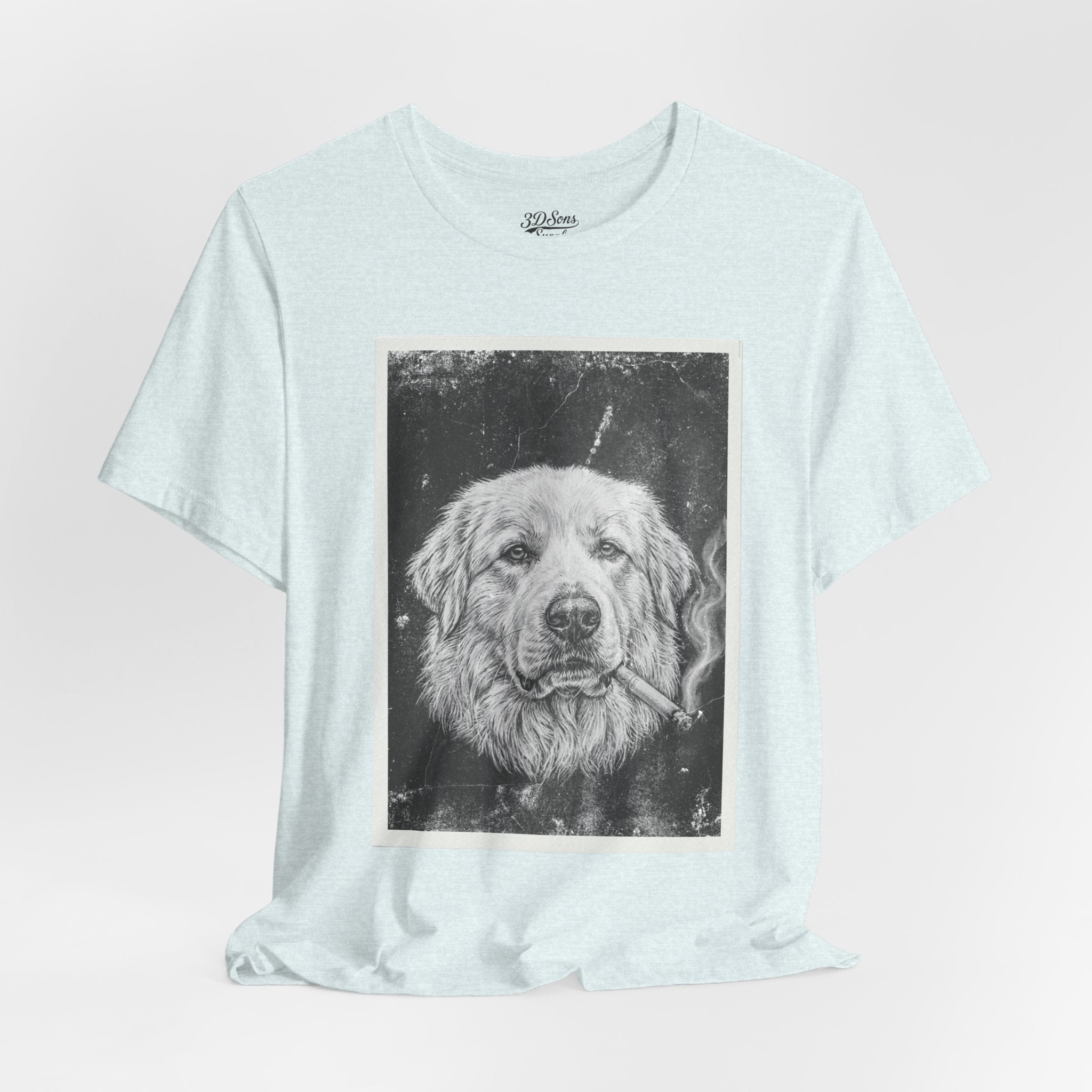 Great Pyrenees Smoke Photo Tee — Vintage Pup Graphic T-Shirt