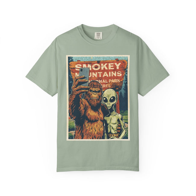Smoky Mountains Alien & Bigfoot T-shirt — National Park Adventure Tee
