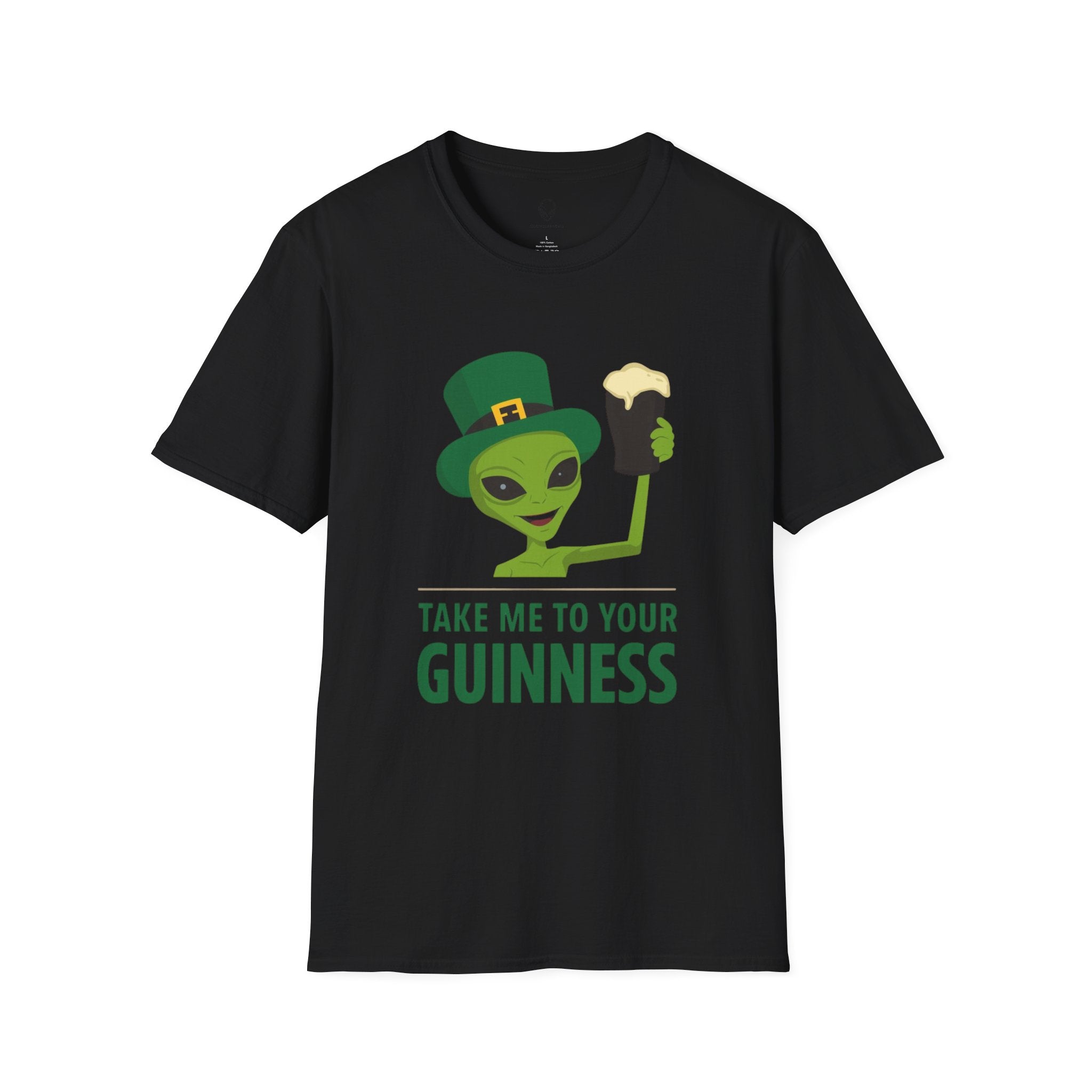 Alien Drinking Guinness Take Me To Your Guinness Tee Shirt, St. Patricks Day Alien