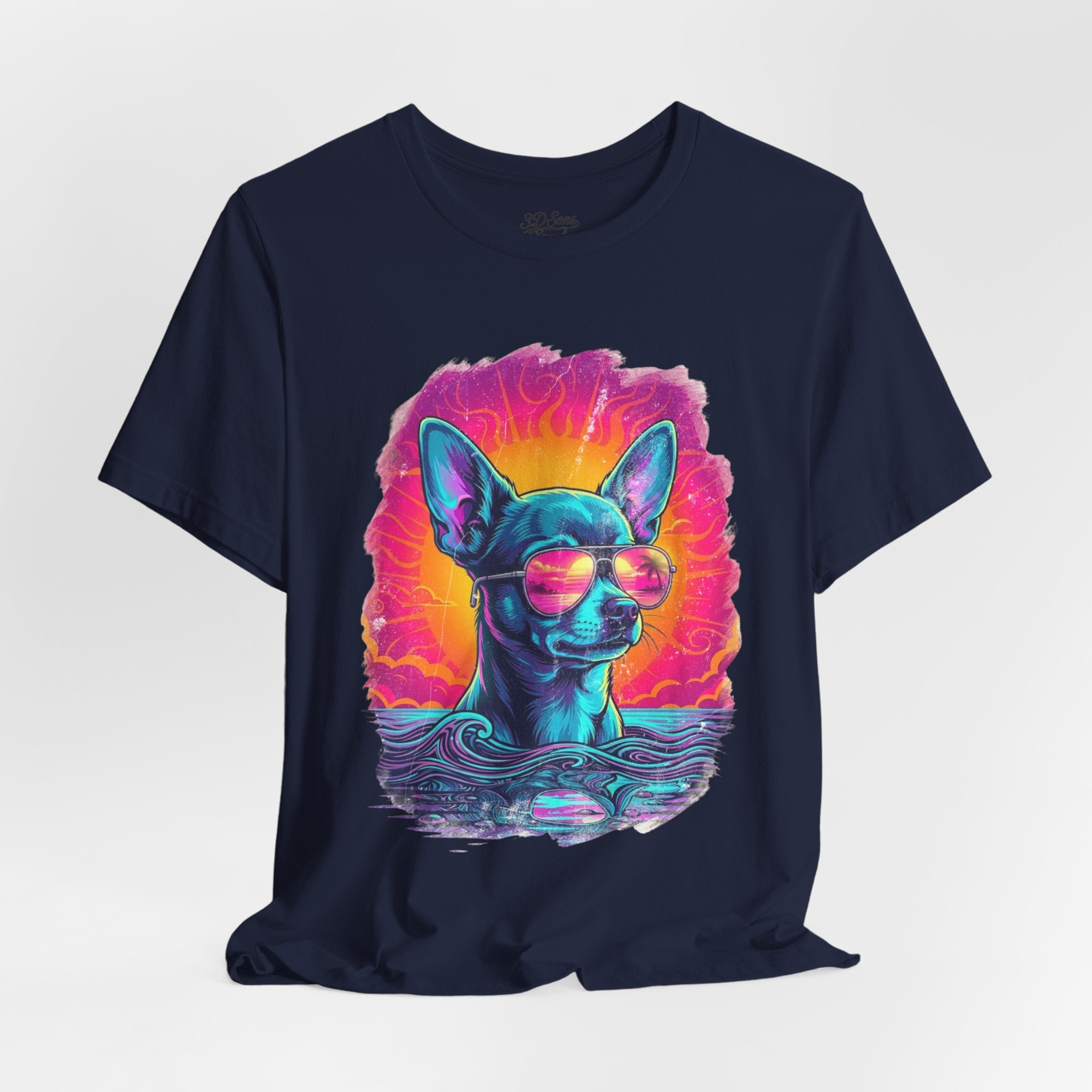 Chihuahua Vice City Retro Tee — 90s Vintage Dog Graphic T-Shirt