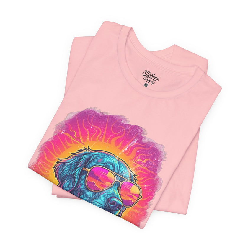 Golden Retriever Retro 90s Tee — Vice City Pet Graphic T-Shirt