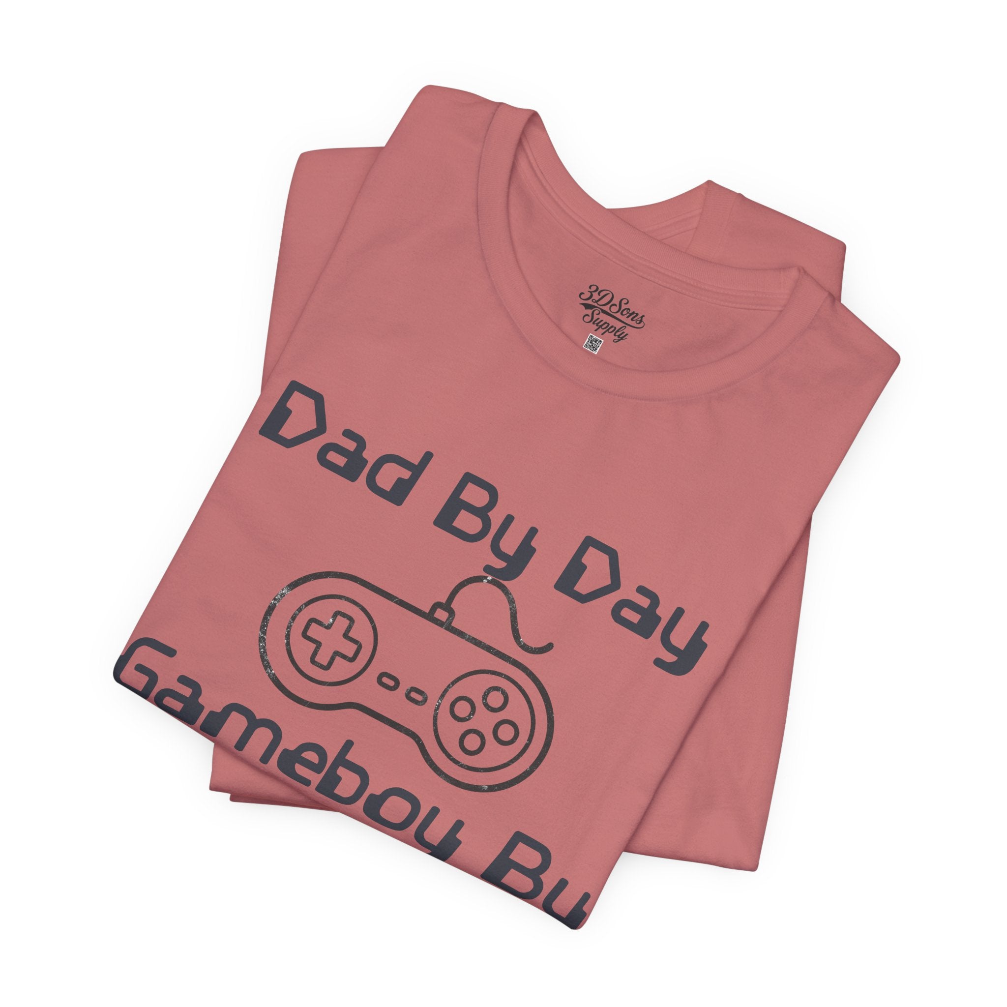 Personalized Dad By Day Gamer By Night T-Shirt,  90's Retro Controller Tee