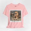 Iced Coffee Night Dog Tee — Late-Night Curb Pomeranian Graphic T-Shirt