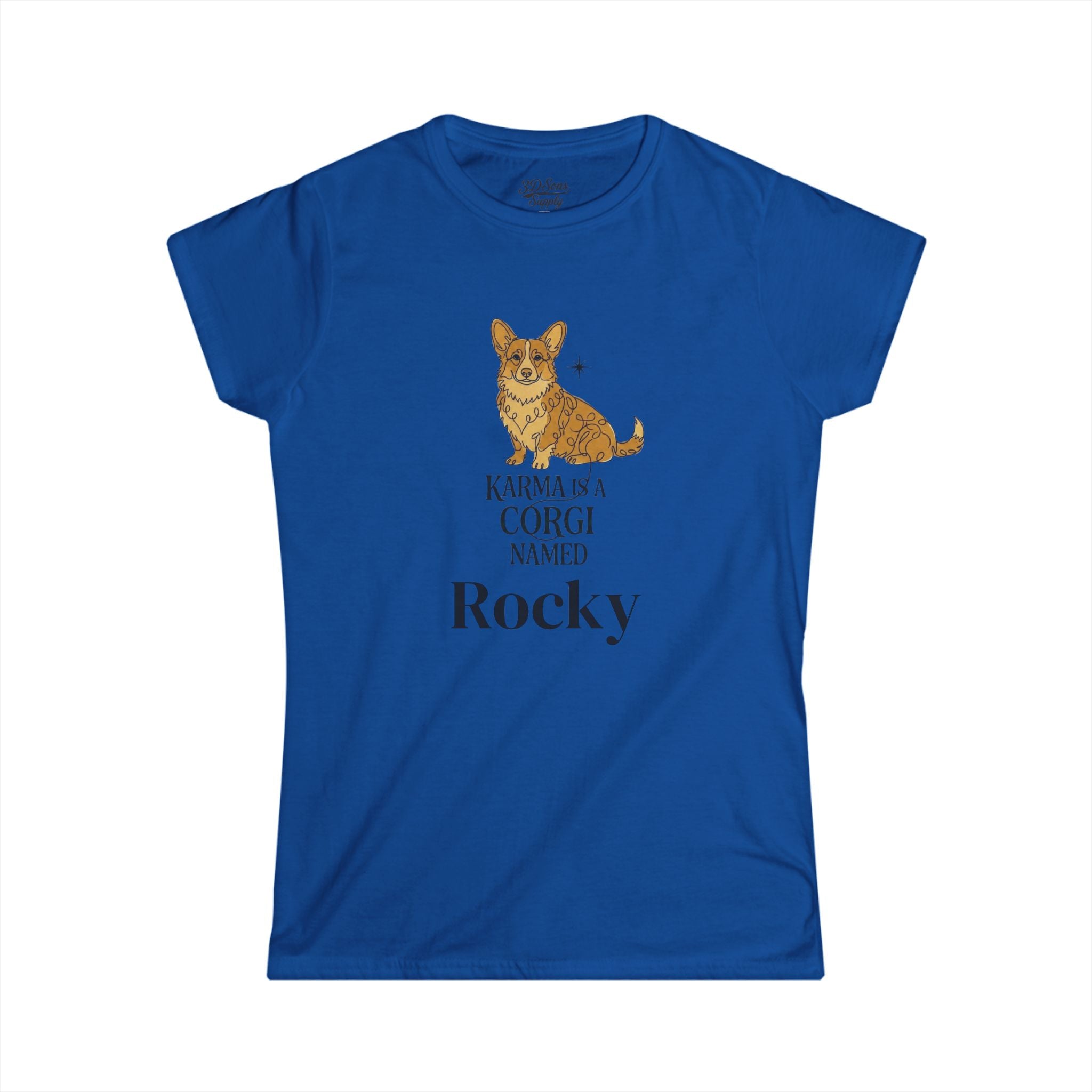 Karma Is A Corgi Named Personalized Tee — Personalized Corgi Illustration Shirt